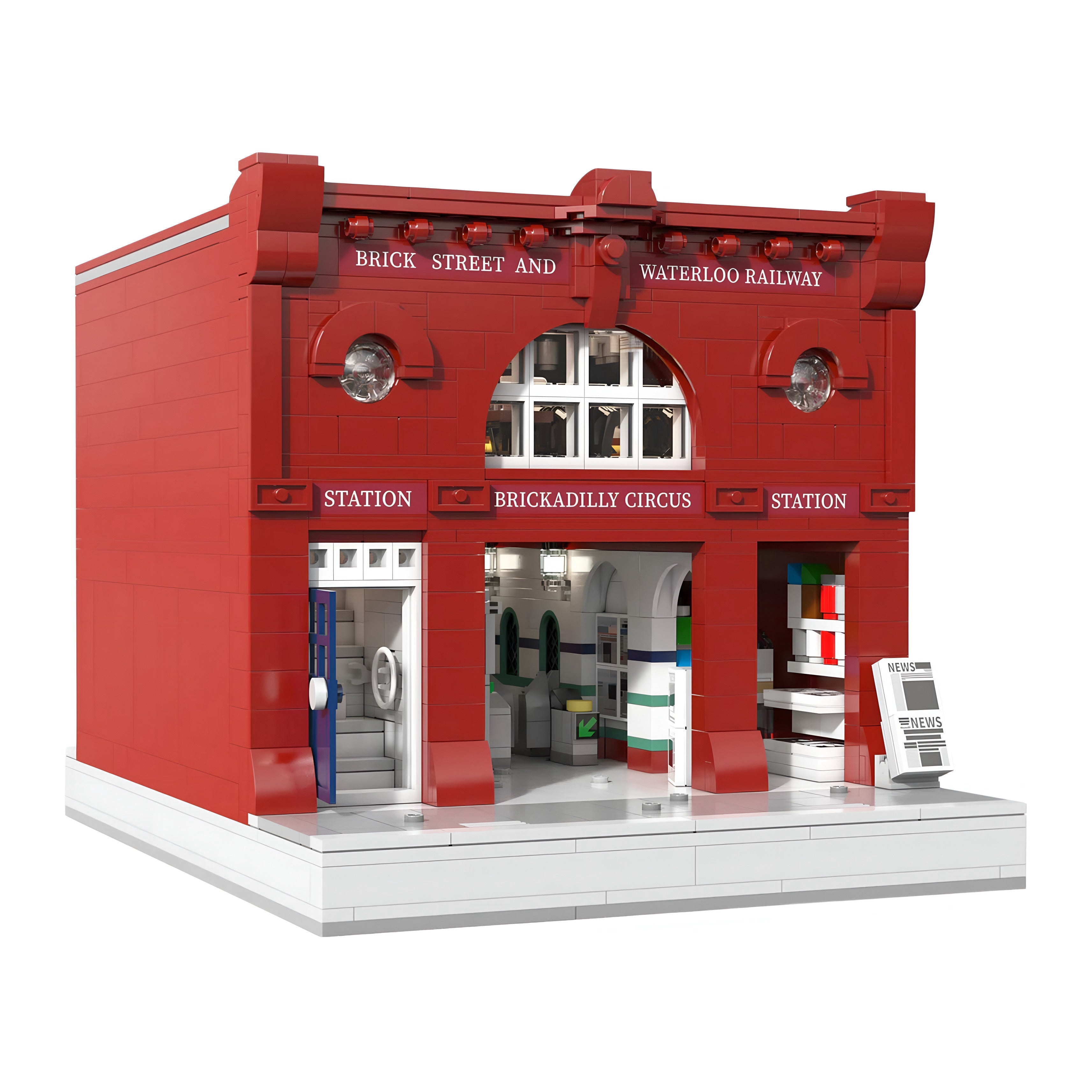 Brick MOC London Underground Station | 1834pcs - Brick Car Merchant