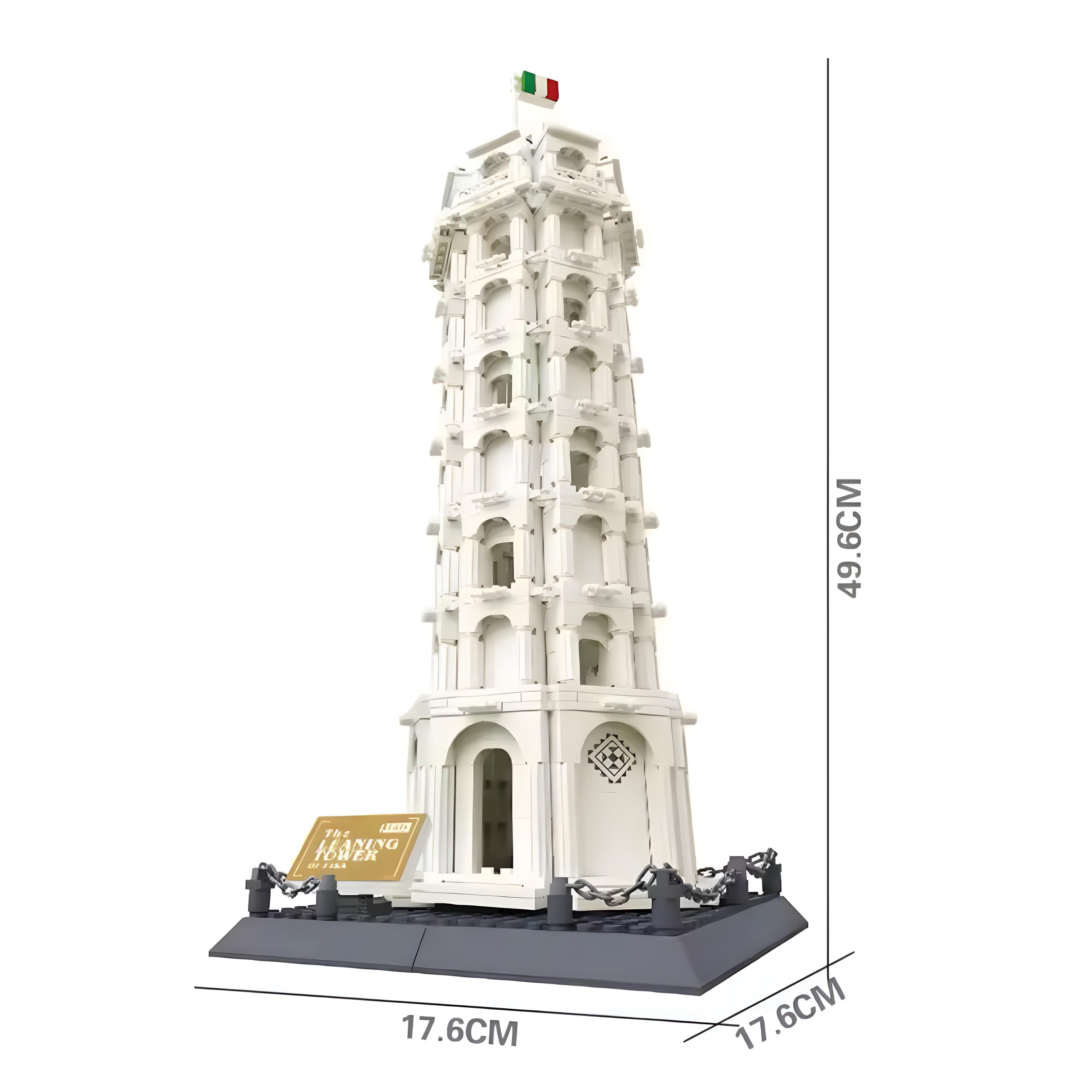 Brick MOC Leaning Tower of Pisa | 1390pcs - Brick Car Merchant