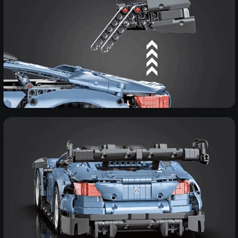 Brick MOC BMW M4 CSL DTM | Remote Control, Opening Features, 2280 pcs - Brick Car Merchant