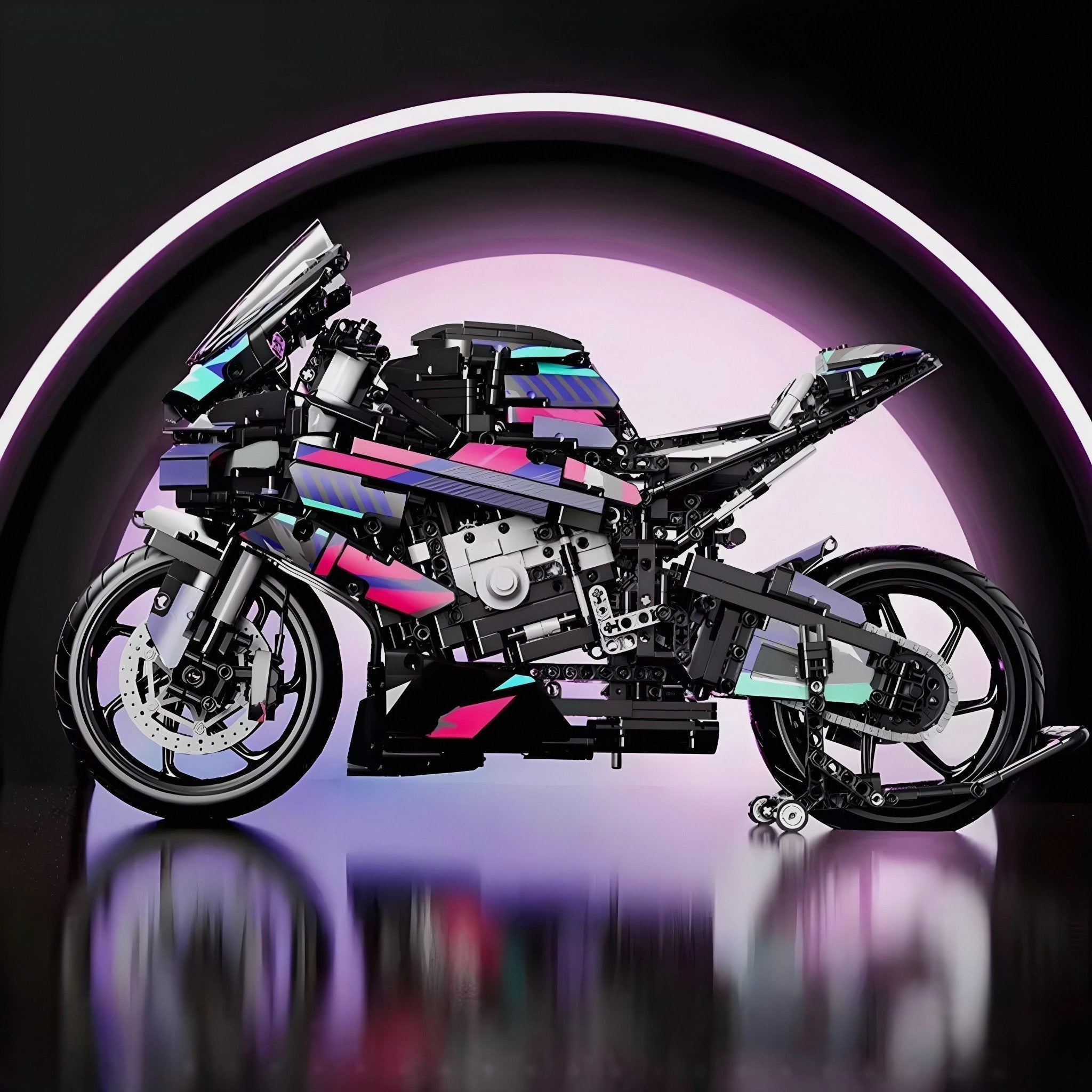 Brick MOC BMW S1000RR Cyberpunk | 2078pcs - Brick Car Merchant