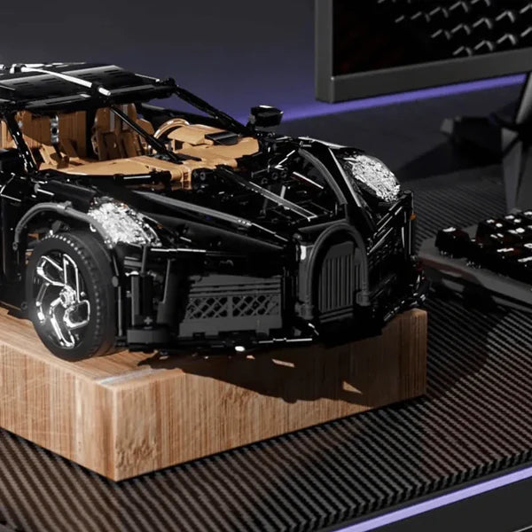 Brick MOC Bugatti Chiron 'Black Mamba' | 4688 pcs - Brick Car Merchant