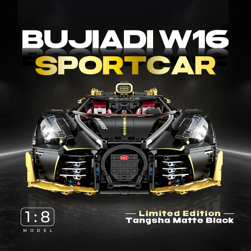 Brick MOC Bugatti Special Edition | Remote Control, Electric Doors, Electric Suspension, Steam Spray System, 4368pcs - Brick Car Merchant