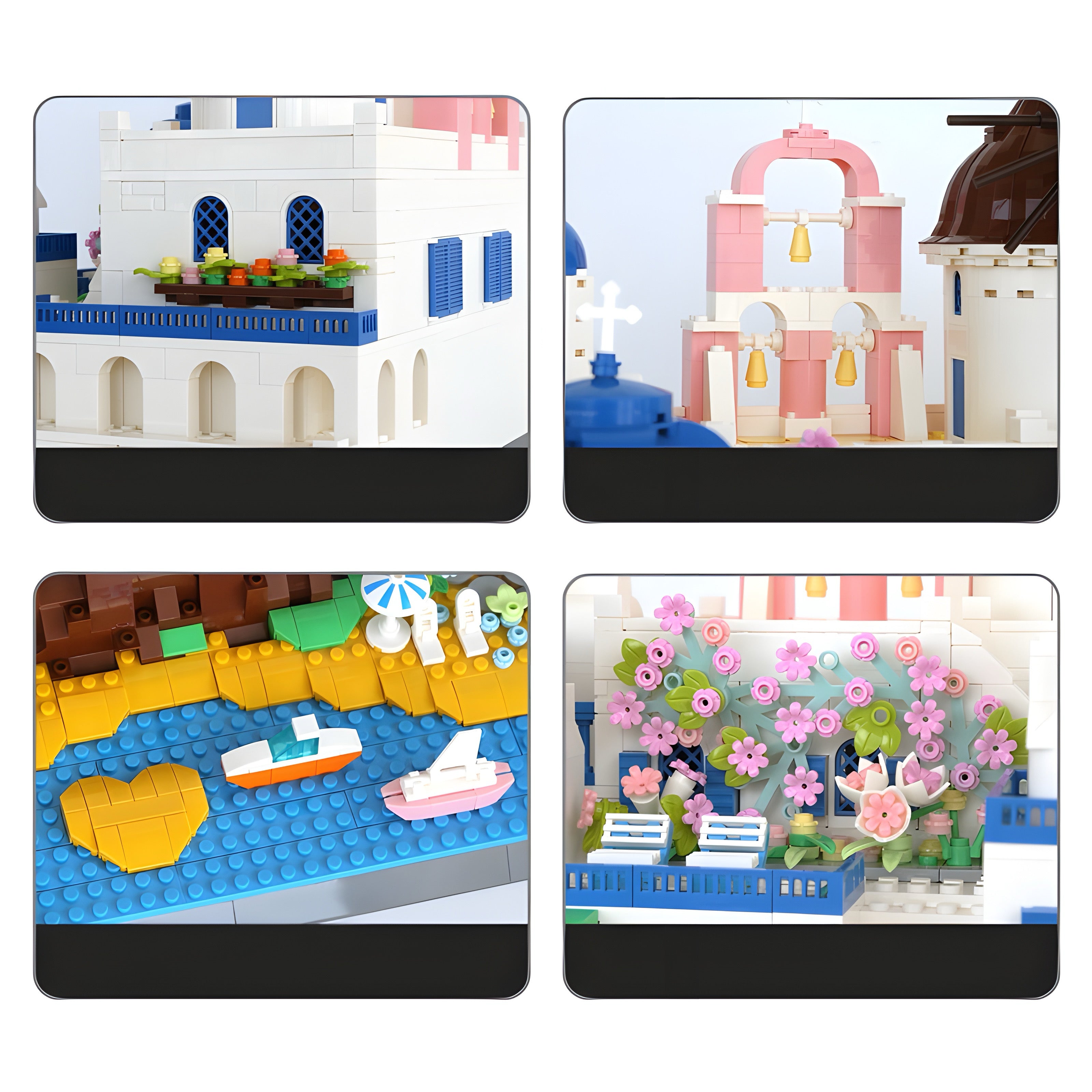 Brick MOC Santorini Levels | 1376pcs - Brick Car Merchant