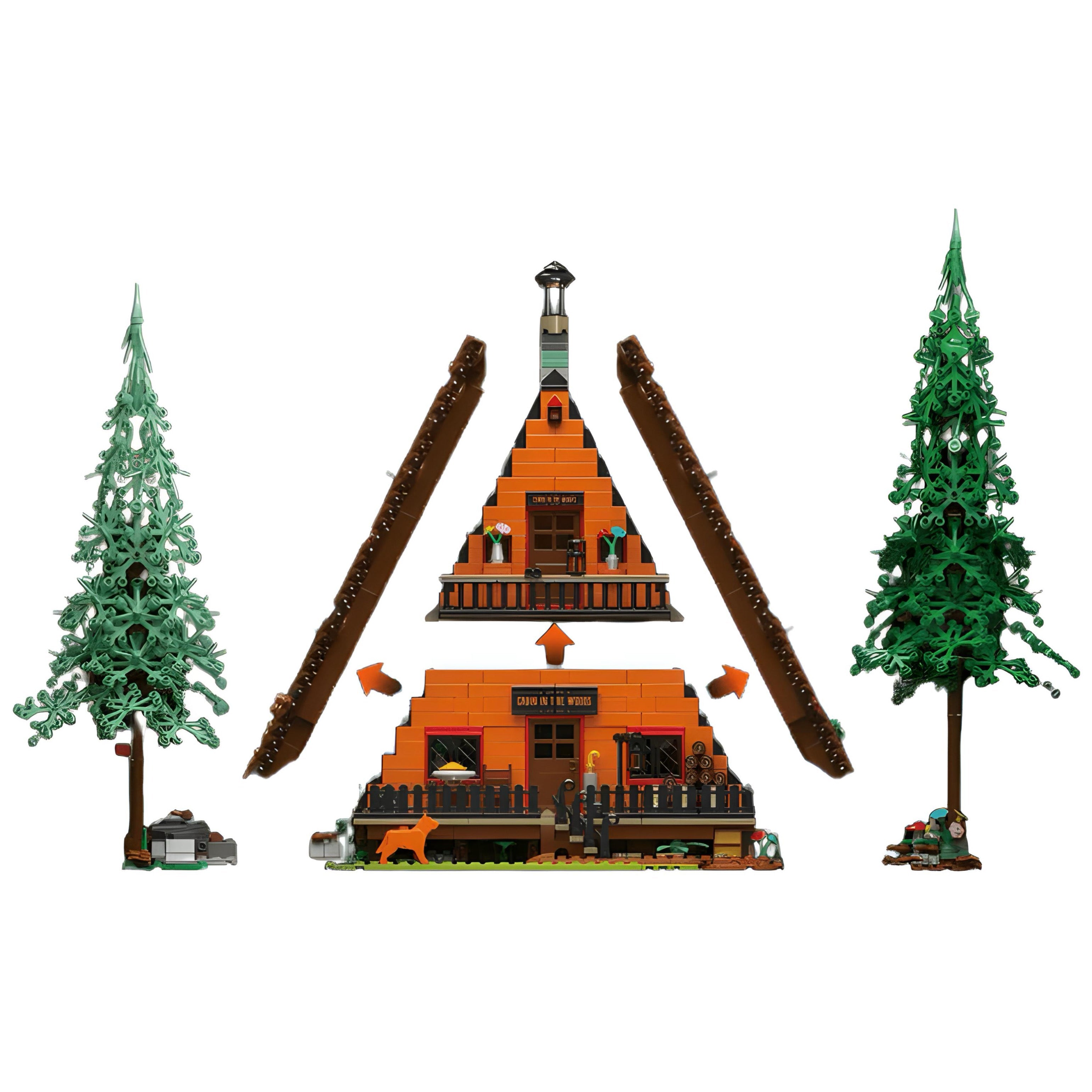 Brick MOC Wooden Cabin In The Woods | 3398pcs - Brick Car Merchant