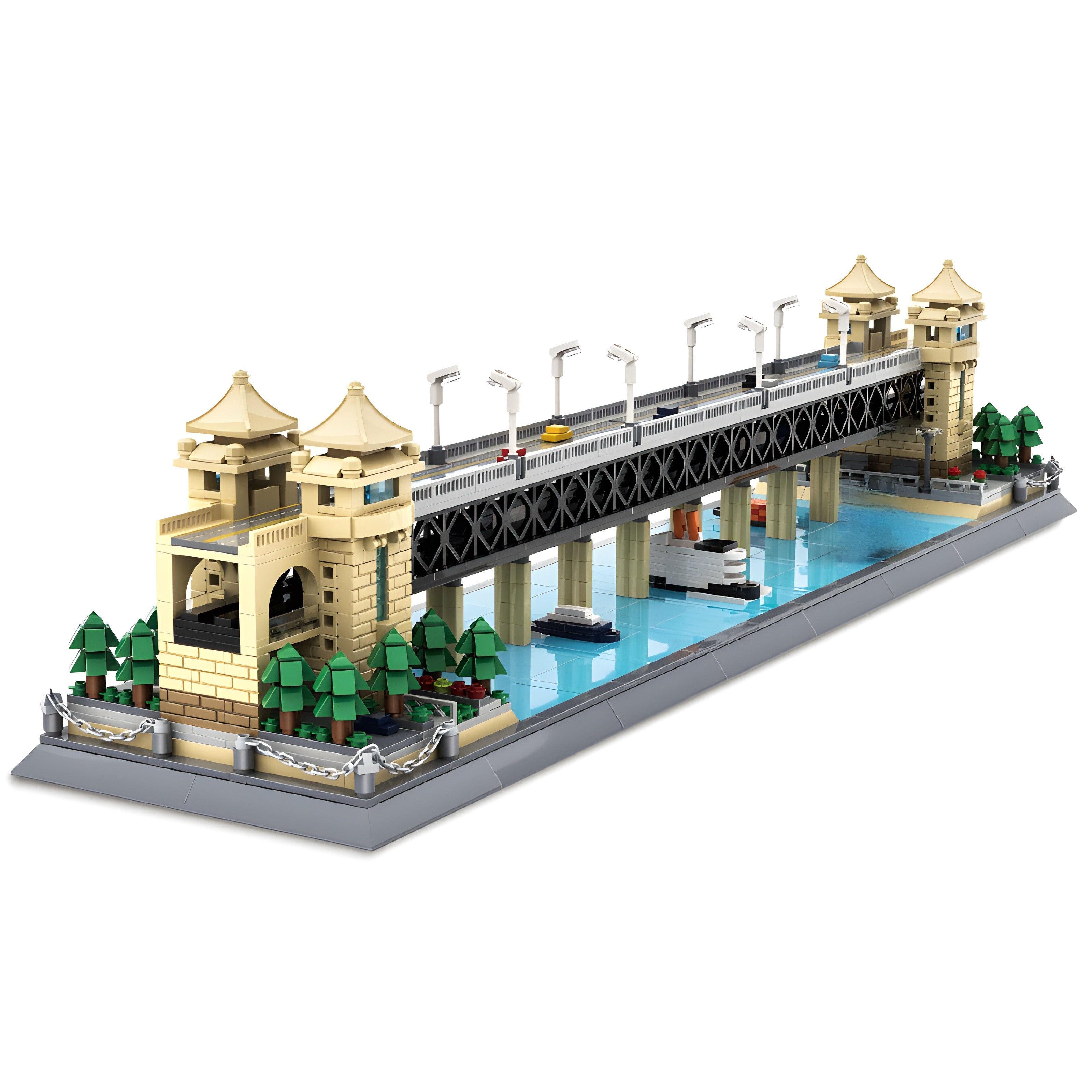 Brick MOC Wuhan Yangtze River Bridge | 1454pcs - Brick Car Merchant