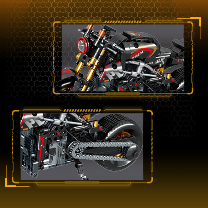 Brick MOC Carbon Devil Sport Bike | 770pcs - Brick Car Merchant