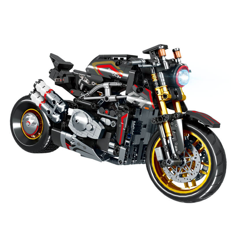 Brick MOC Carbon Naked Streetfighter | 890pcs - Brick Car Merchant