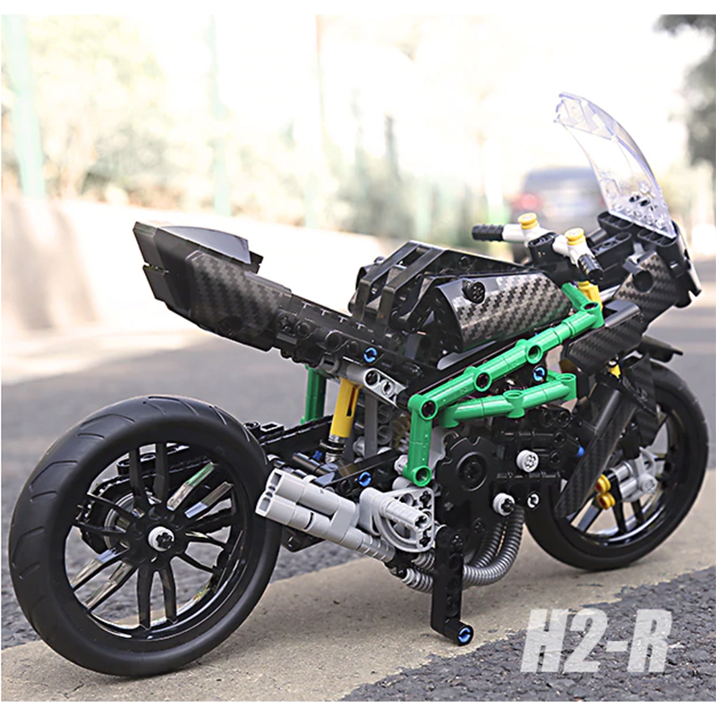Brick MOC Carbon Performance Motorcycle | 639pcs - Brick Car Merchant