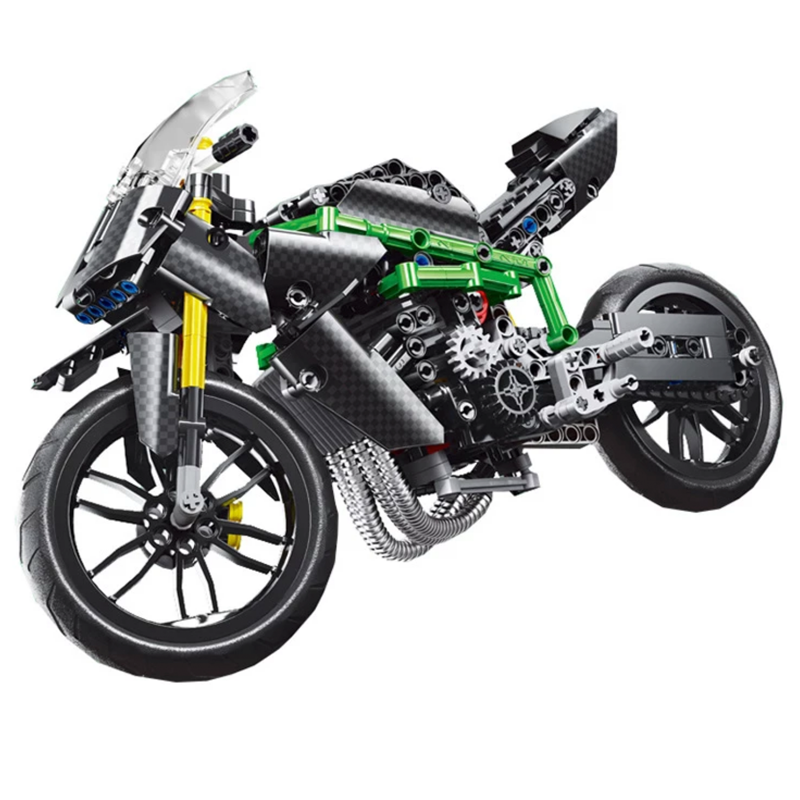 Brick MOC Carbon Performance Motorcycle | 639pcs - Brick Car Merchant