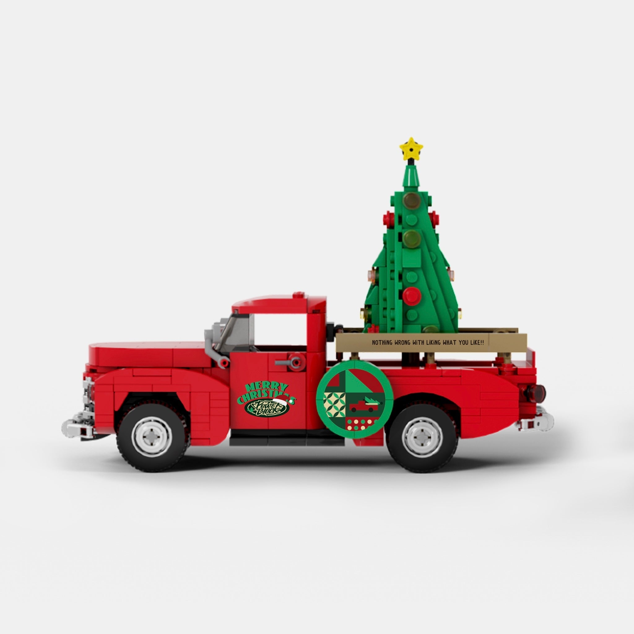 Brick MOC Christmas Pickup Truck - Brick Car Merchant