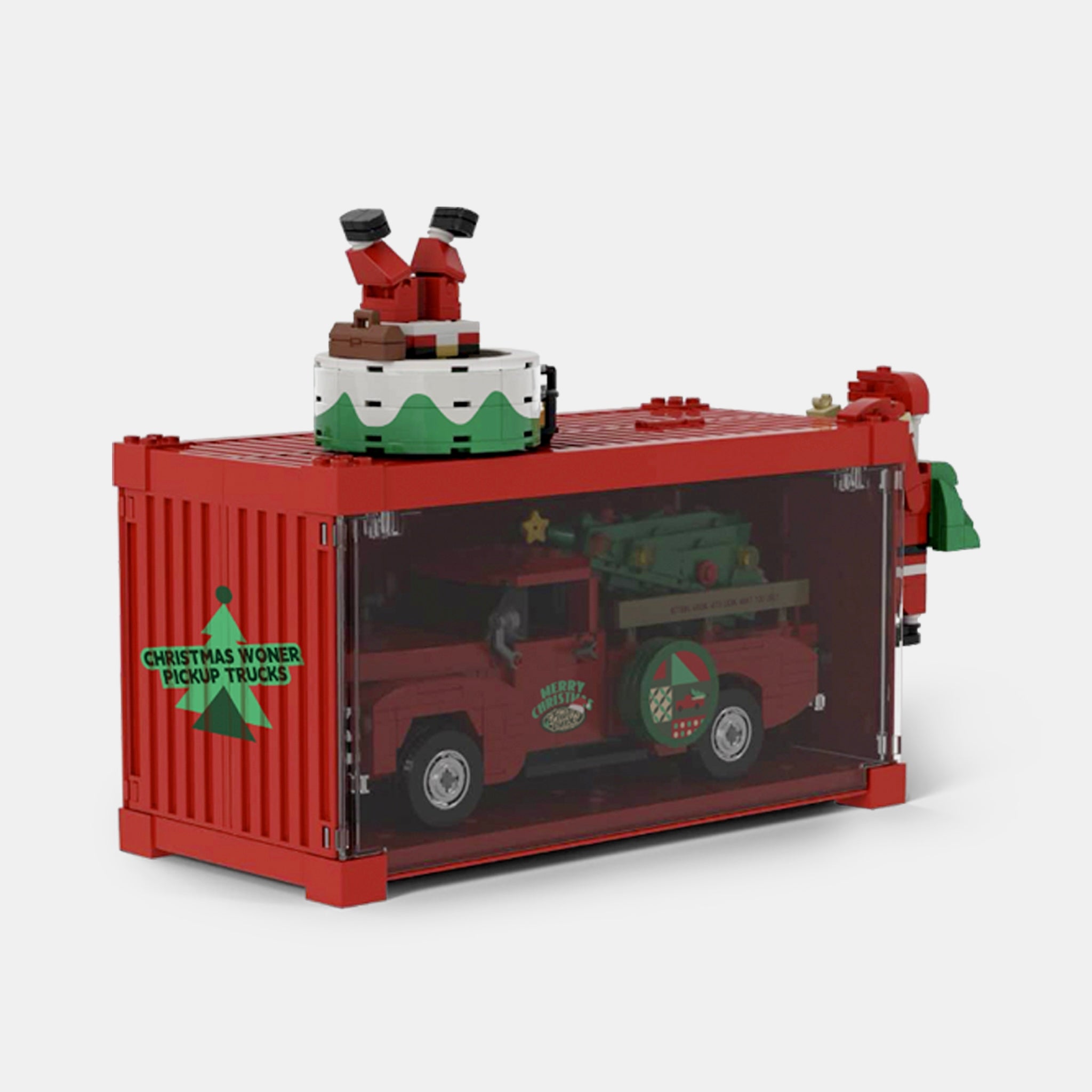 Brick MOC Christmas Pickup Truck - Brick Car Merchant