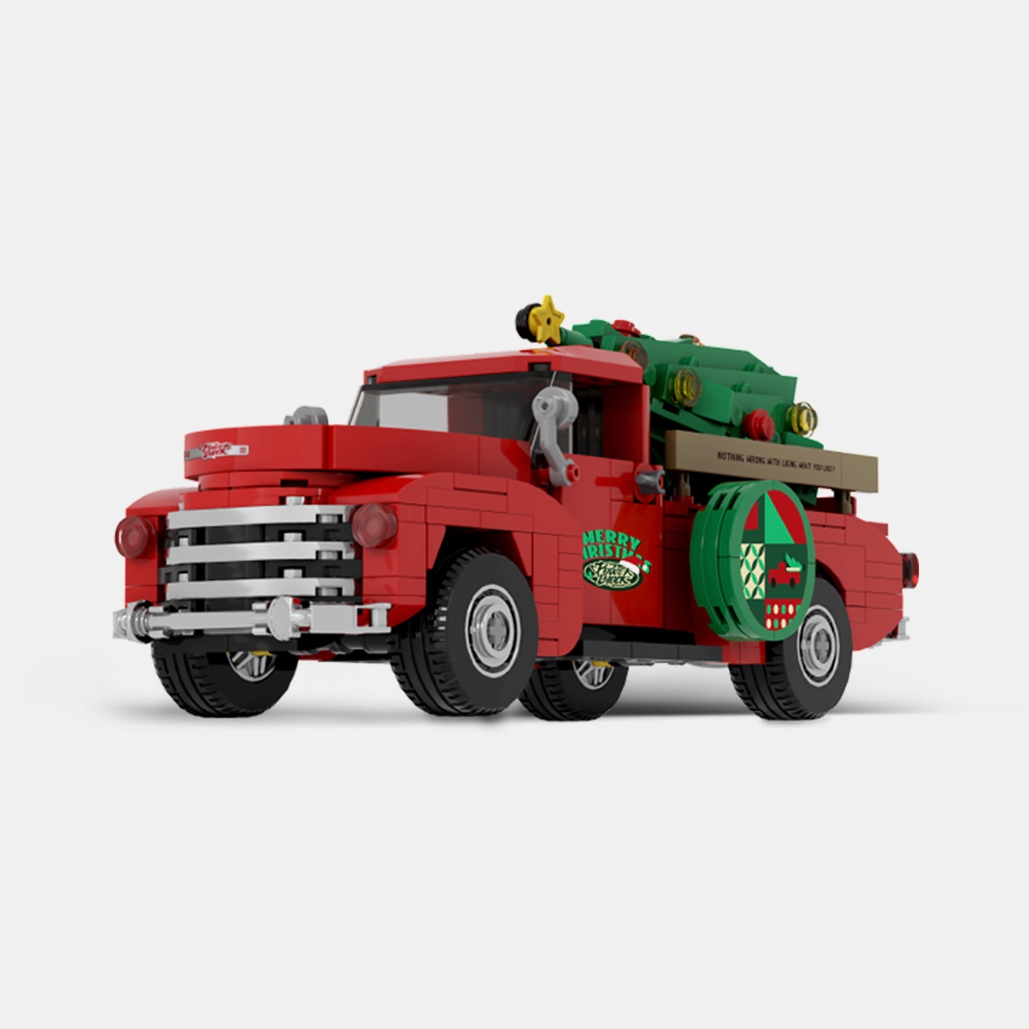 Brick MOC Christmas Pickup Truck - Brick Car Merchant