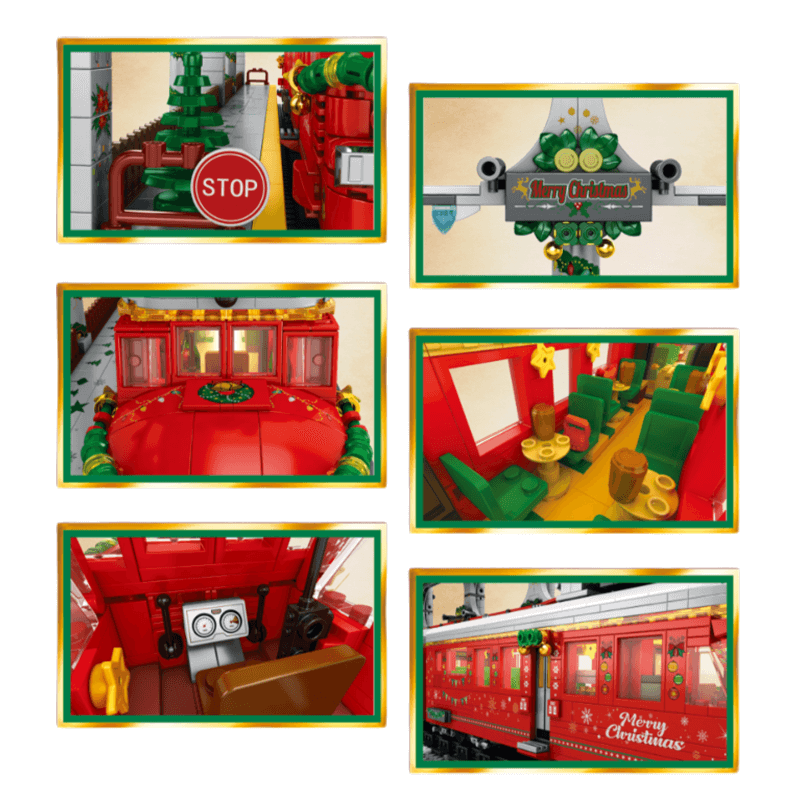 Brick MOC Christmas Train Set | 2821pcs - Brick Car Merchant