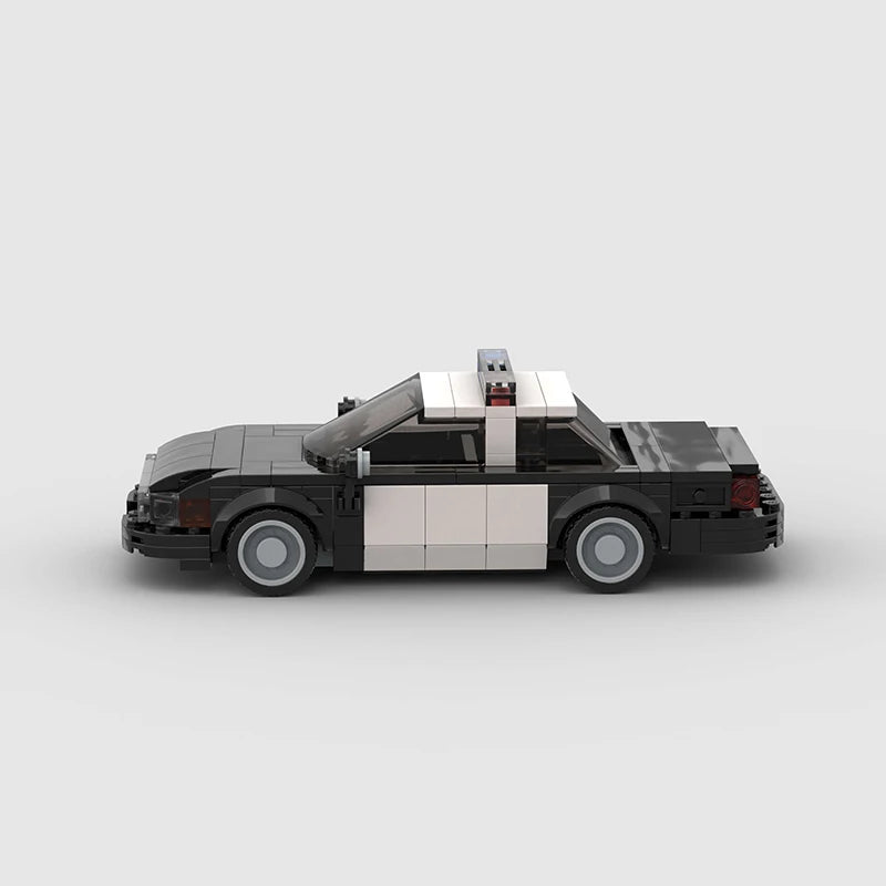 Brick MOC Classic Police Patrol Car - Brick Car Merchant