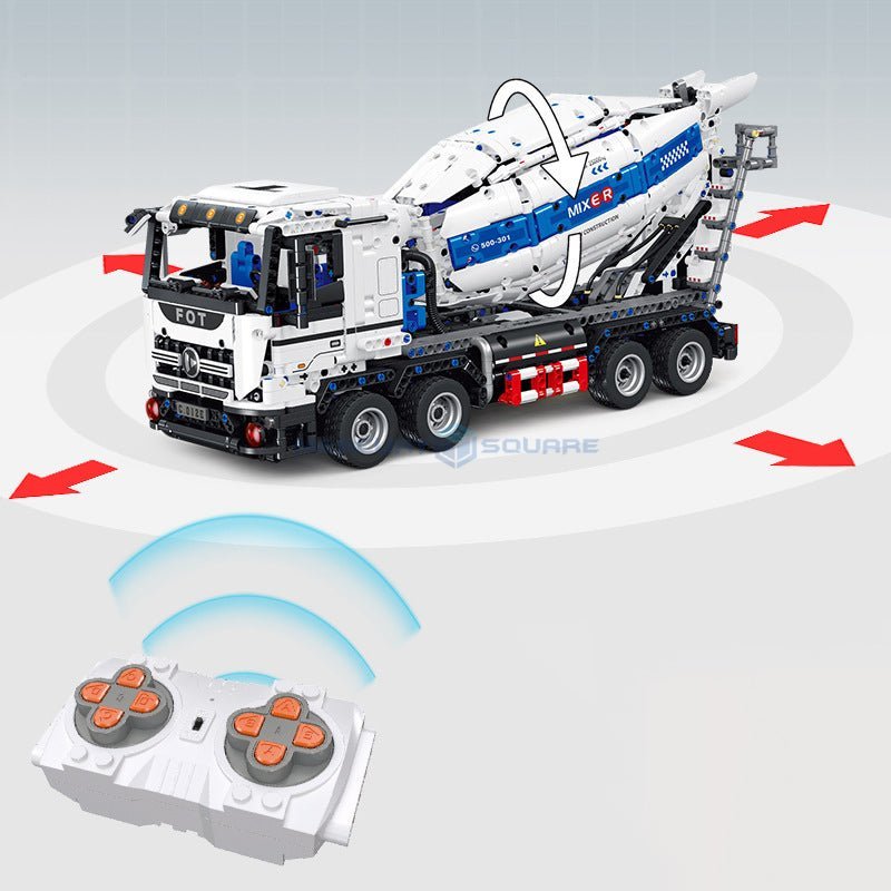 Brick MOC Concrete Mixer Truck | 2432pcs - Brick Car Merchant
