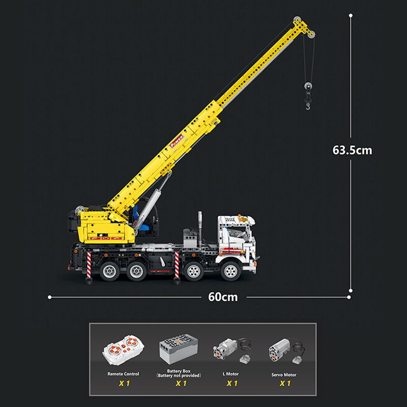 Brick MOC Crane Truck Remote Control | 2205pcs - Brick Car Merchant