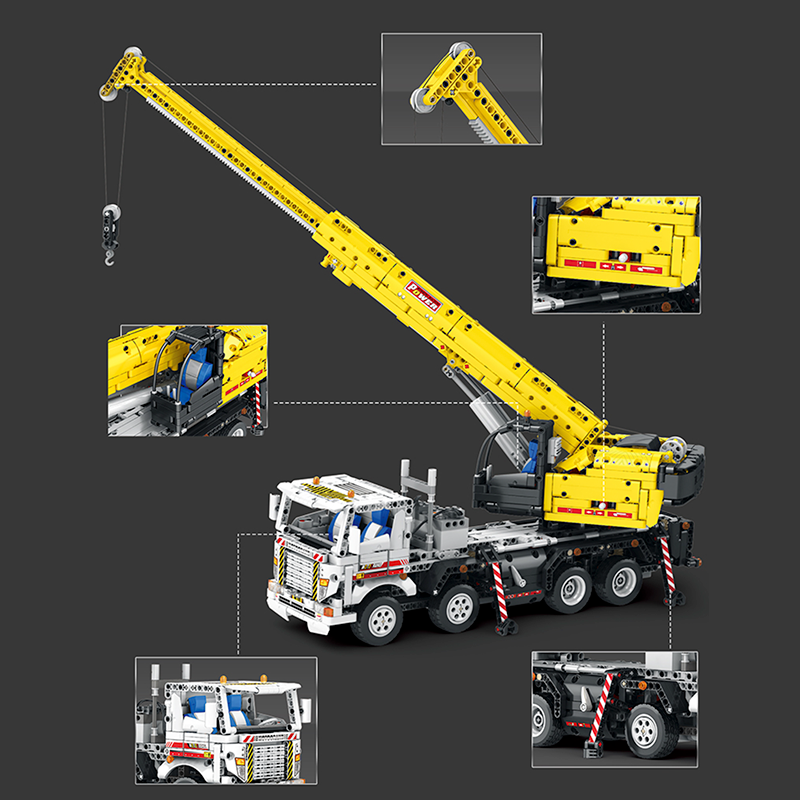 Brick MOC Crane Truck Remote Control | 2205pcs - Brick Car Merchant