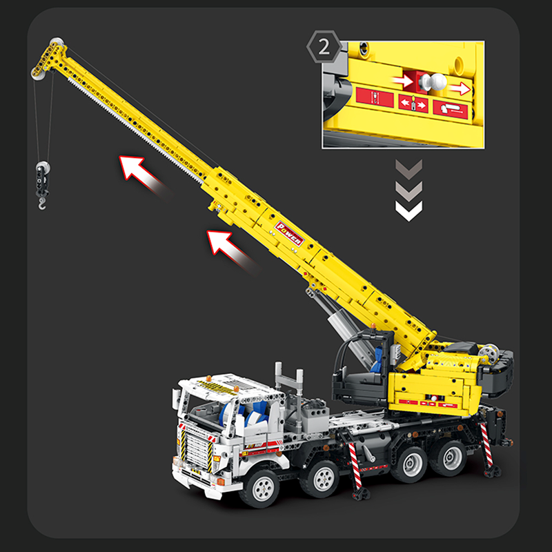 Brick MOC Crane Truck Remote Control | 2205pcs - Brick Car Merchant