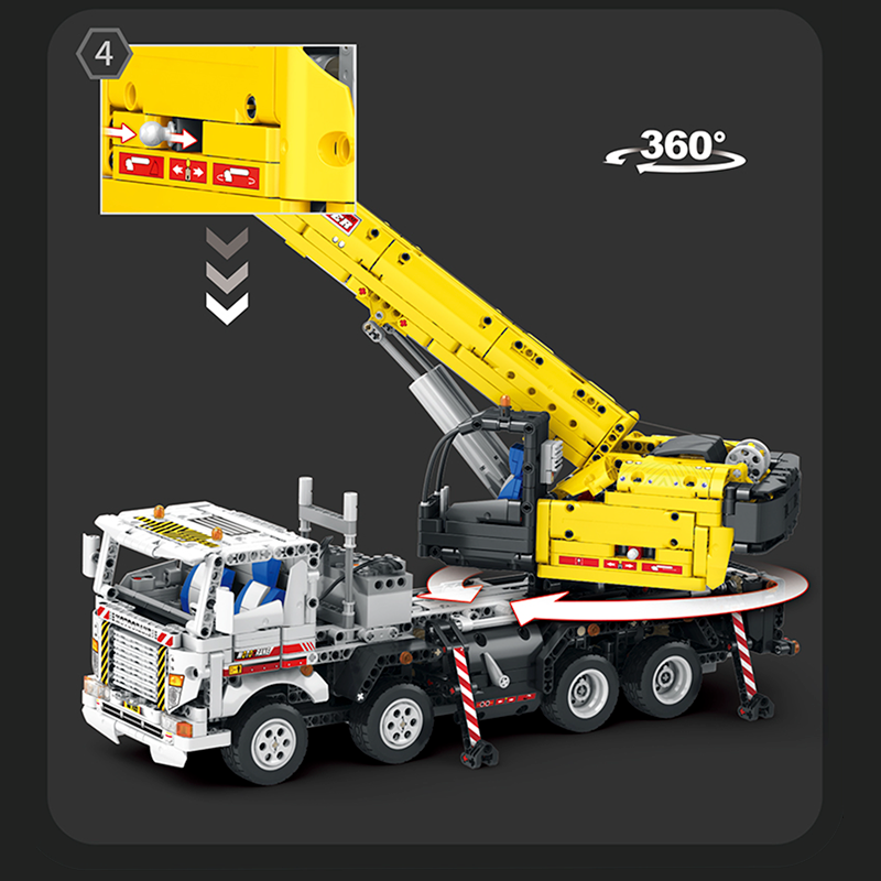 Brick MOC Crane Truck Remote Control | 2205pcs - Brick Car Merchant