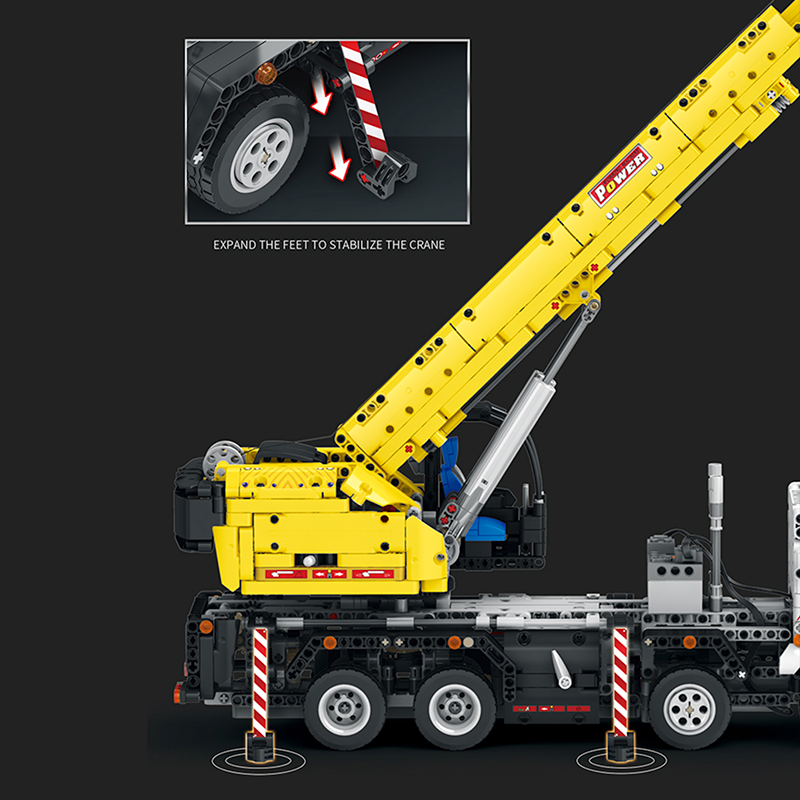 Brick MOC Crane Truck Remote Control | 2205pcs - Brick Car Merchant