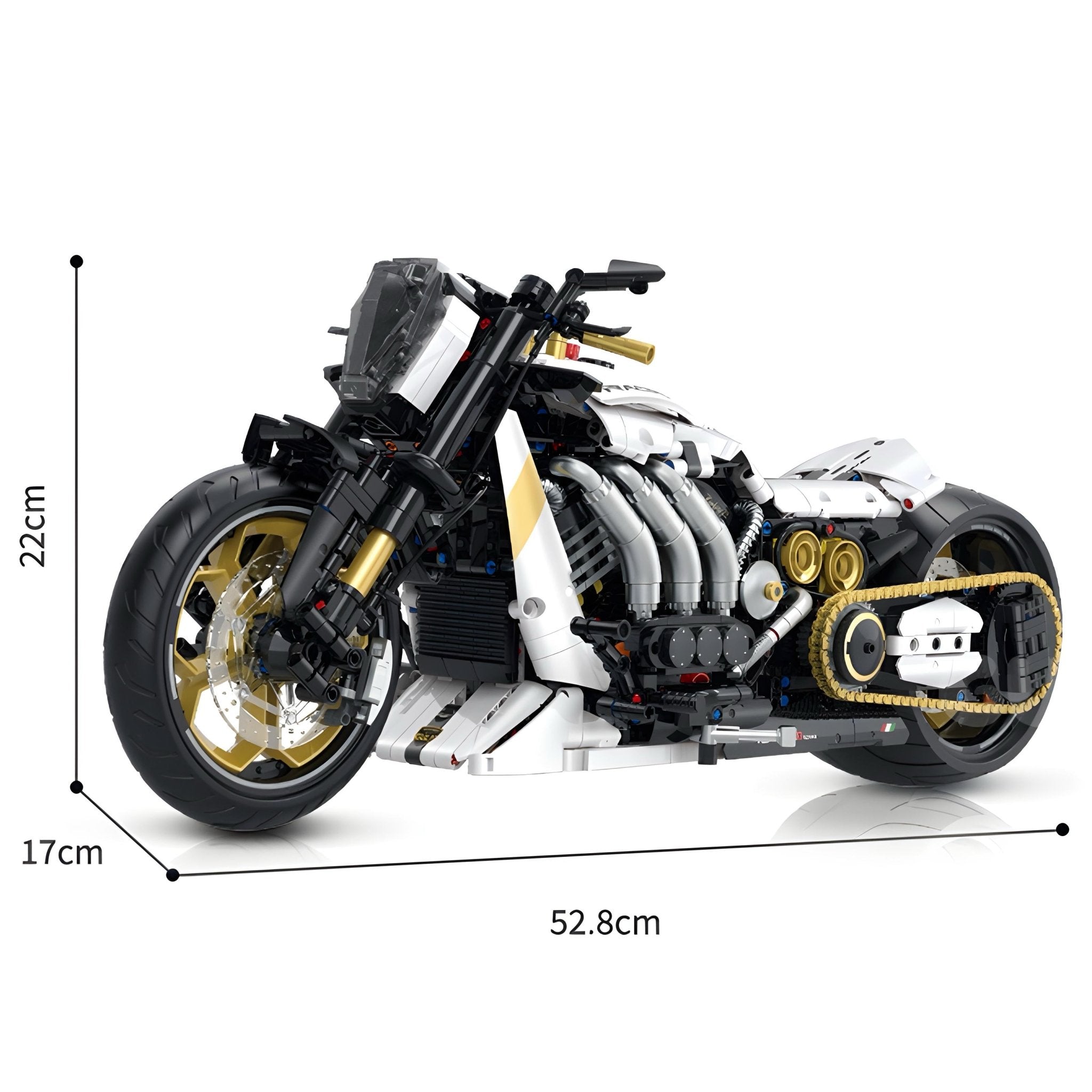 Brick MOC Cyberpunk Custom Chopper | 2004pcs - Brick Car Merchant