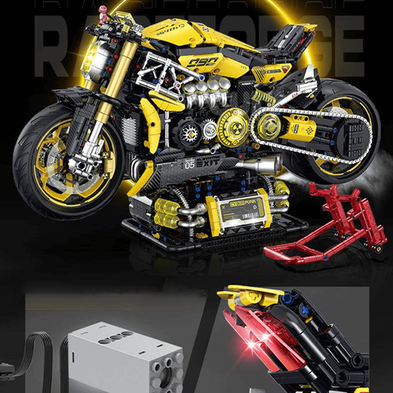 Brick MOC Cyberpunk Devil Roadster | 2751pcs - Brick Car Merchant