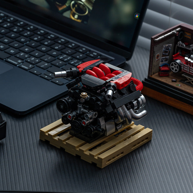 Brick MOC Nissan GT-R R35 VR38 Mini Engine - Brick Car Merchant