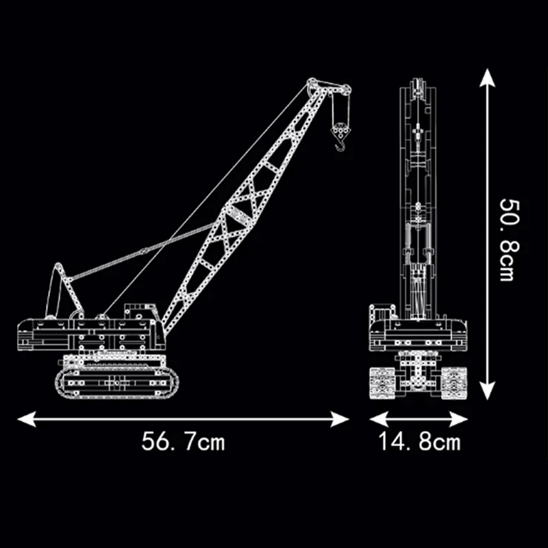 Brick MOC Dragline Excavator Remote Control | 1291pcs - Brick Car Merchant