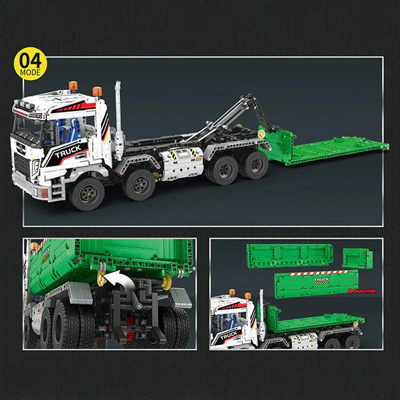 Brick MOC Dump Truck with Trailer | 2950pcs - Brick Car Merchant