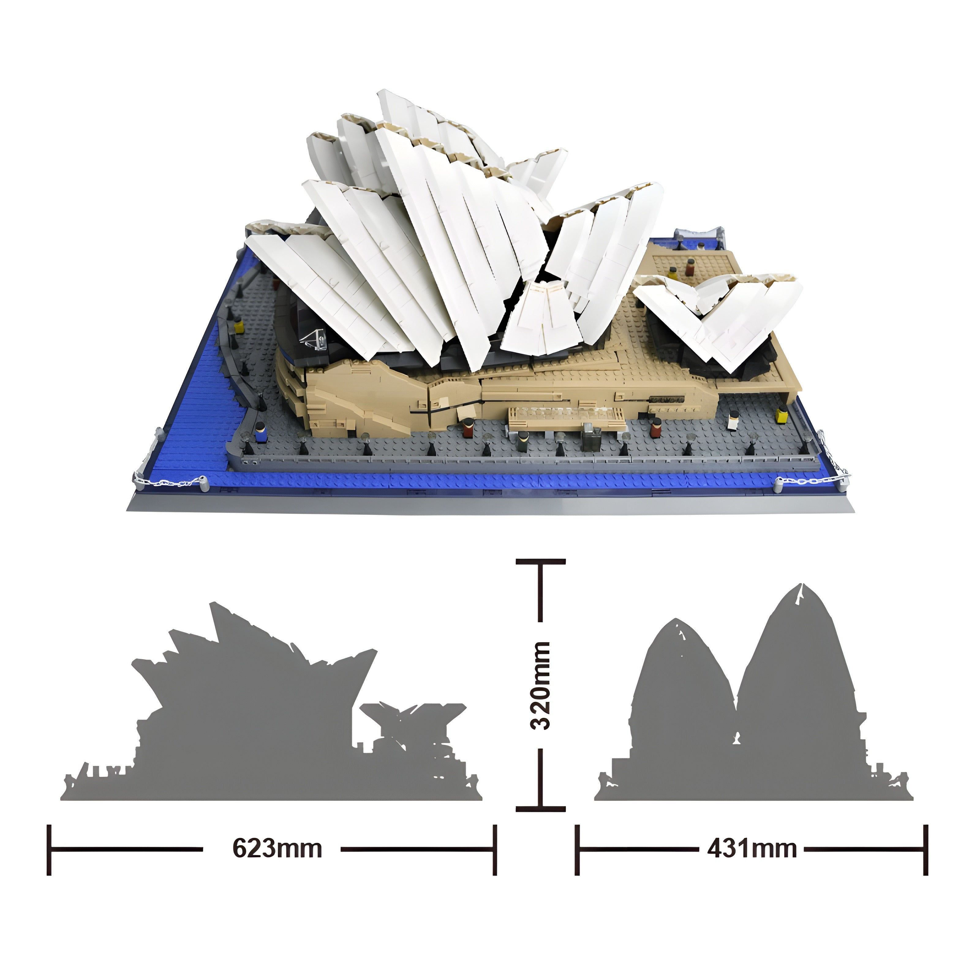 Brick MOC Sydney Opera House | 2938pcs - Brick Car Merchant