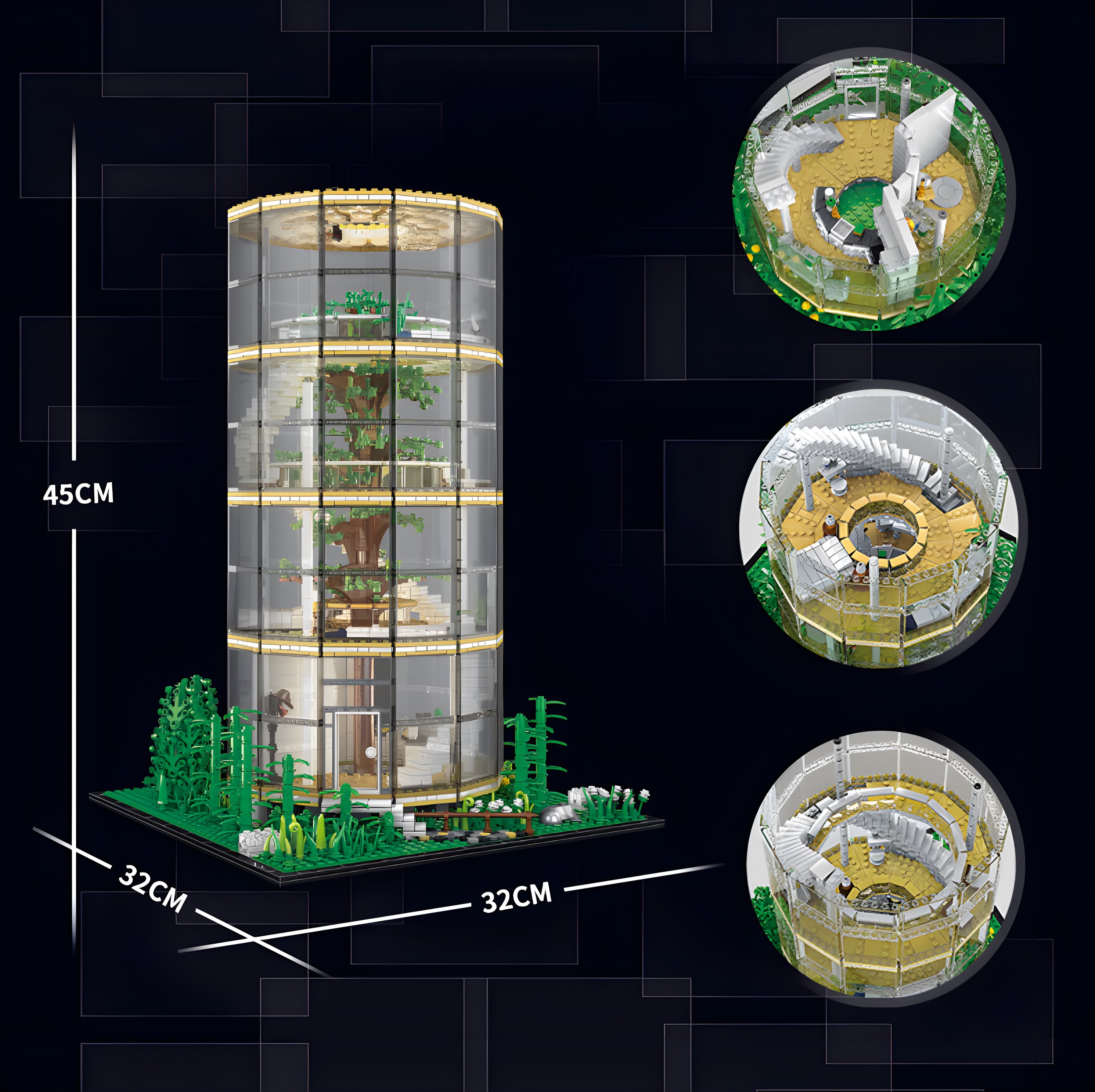Brick MOC Glass Dome Tree House | 3495pcs - Brick Car Merchant
