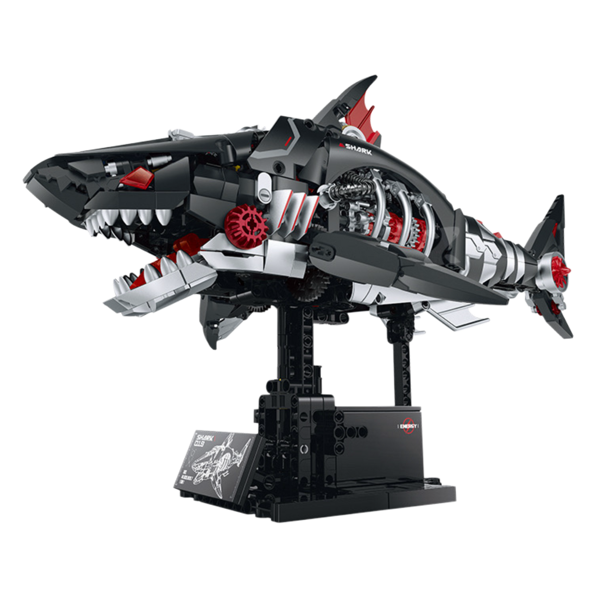 Brick MOC Abyss Shark Mechanical Shark | 1100pcs - Brick Car Merchant