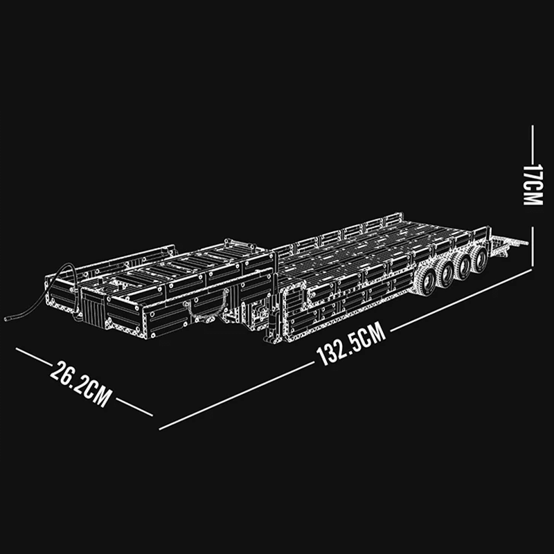Brick MOC EU Truck With Trailer Remote Control | 8006pcs - Brick Car Merchant