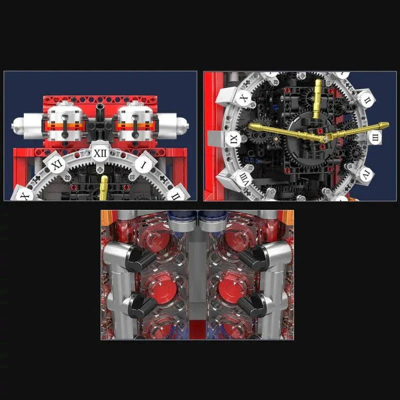 Brick MOC Engine Clock Advanced | 1601pcs - Brick Car Merchant