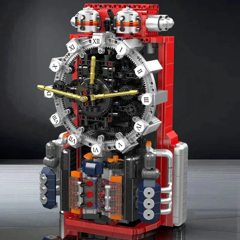 Brick MOC Engine Clock Advanced | 1601pcs - Brick Car Merchant