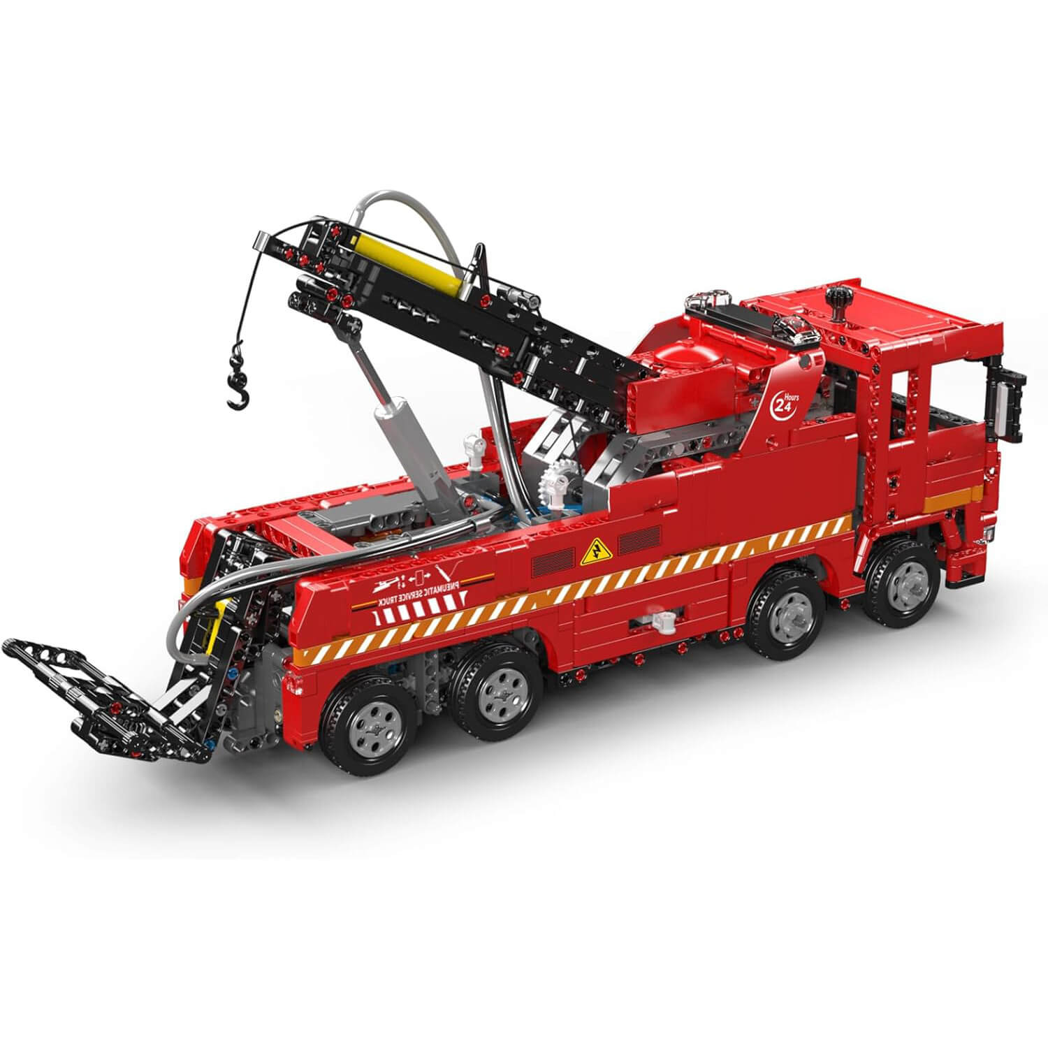 Brick MOC European Pneumatic Tow Truck | 1652pcs - Brick Car Merchant