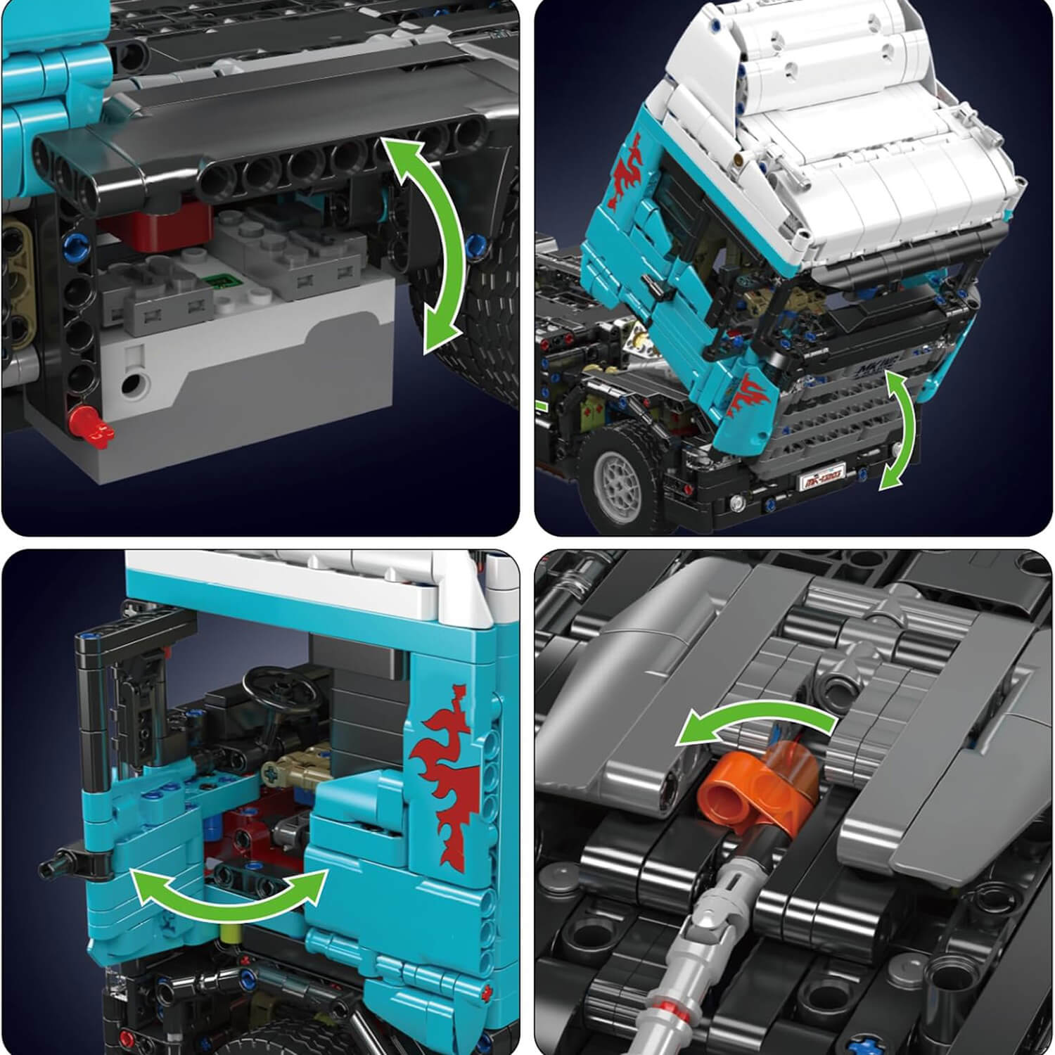 Brick MOC European Truck - Ultimate Edition | 2059pcs - Brick Car Merchant