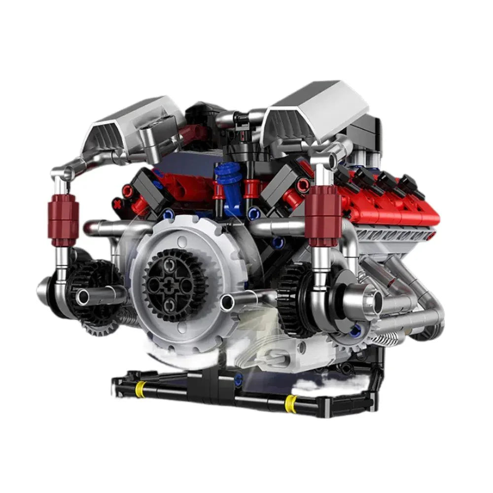 Brick MOC F40LM Le Mans V8 Engine | 700pcs - Brick Car Merchant