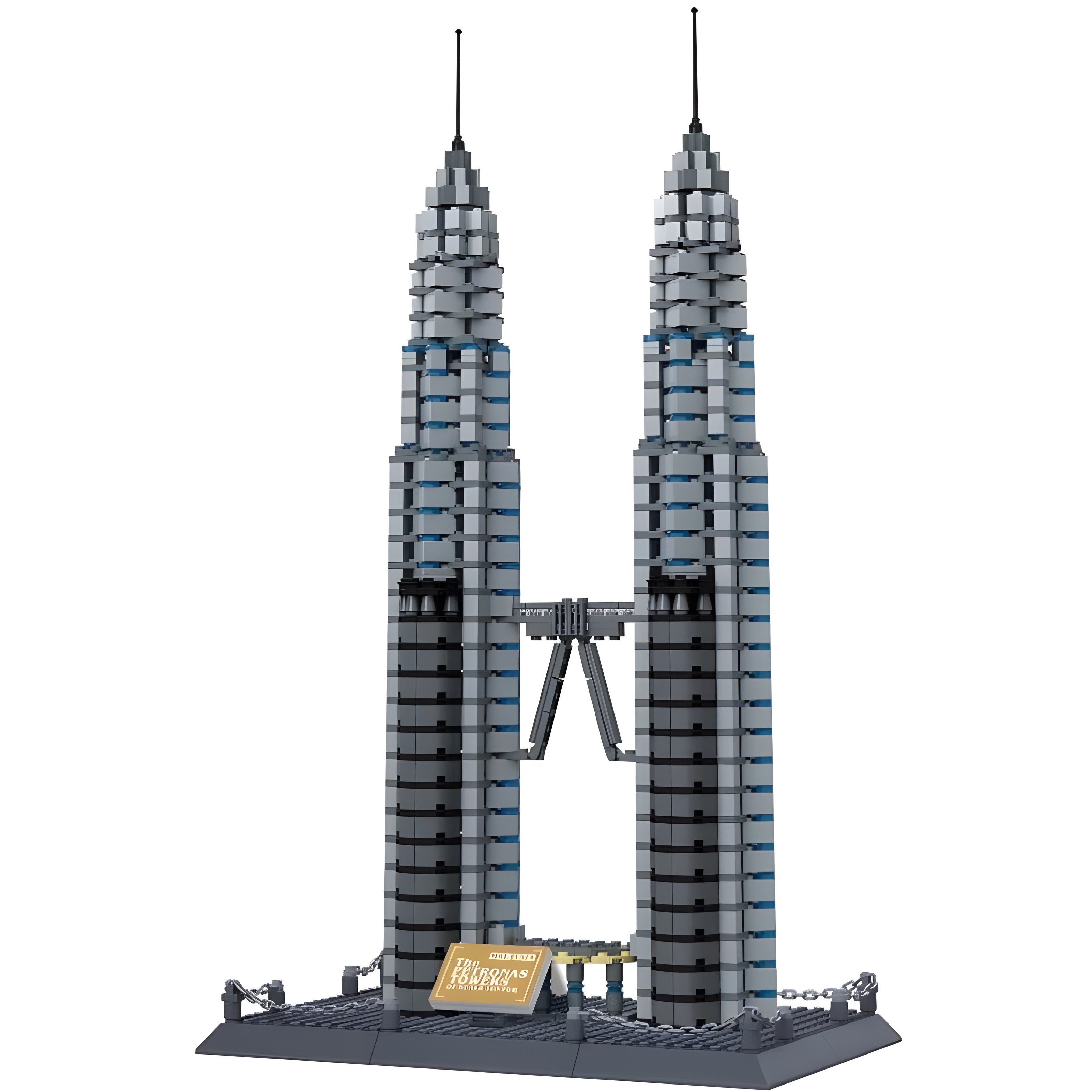 Brick MOC Twin Towers Kuala Lumpur | 1160pcs - Brick Car Merchant
