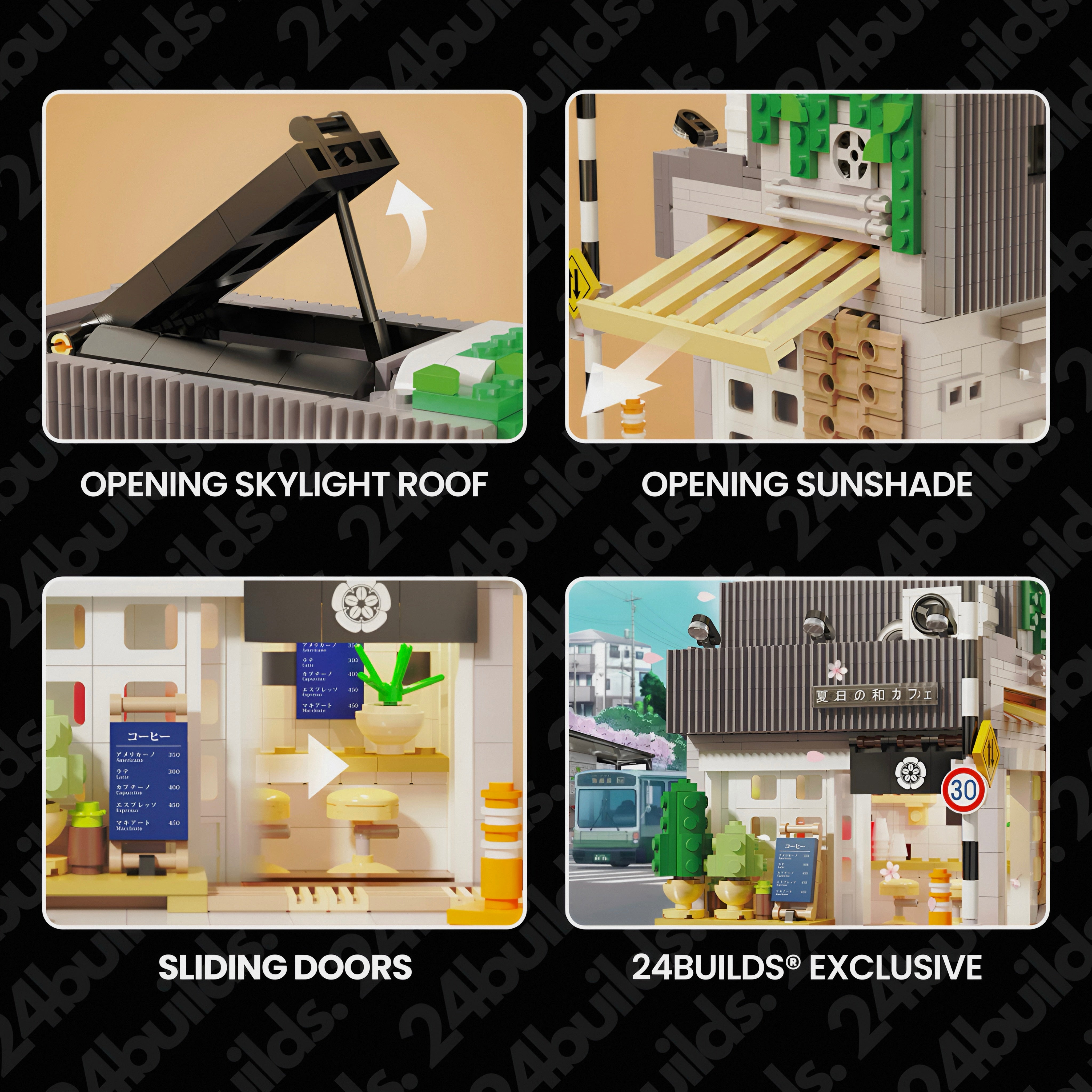 Brick MOC Japanese Summer Coffee House | 1118pcs - Brick Car Merchant