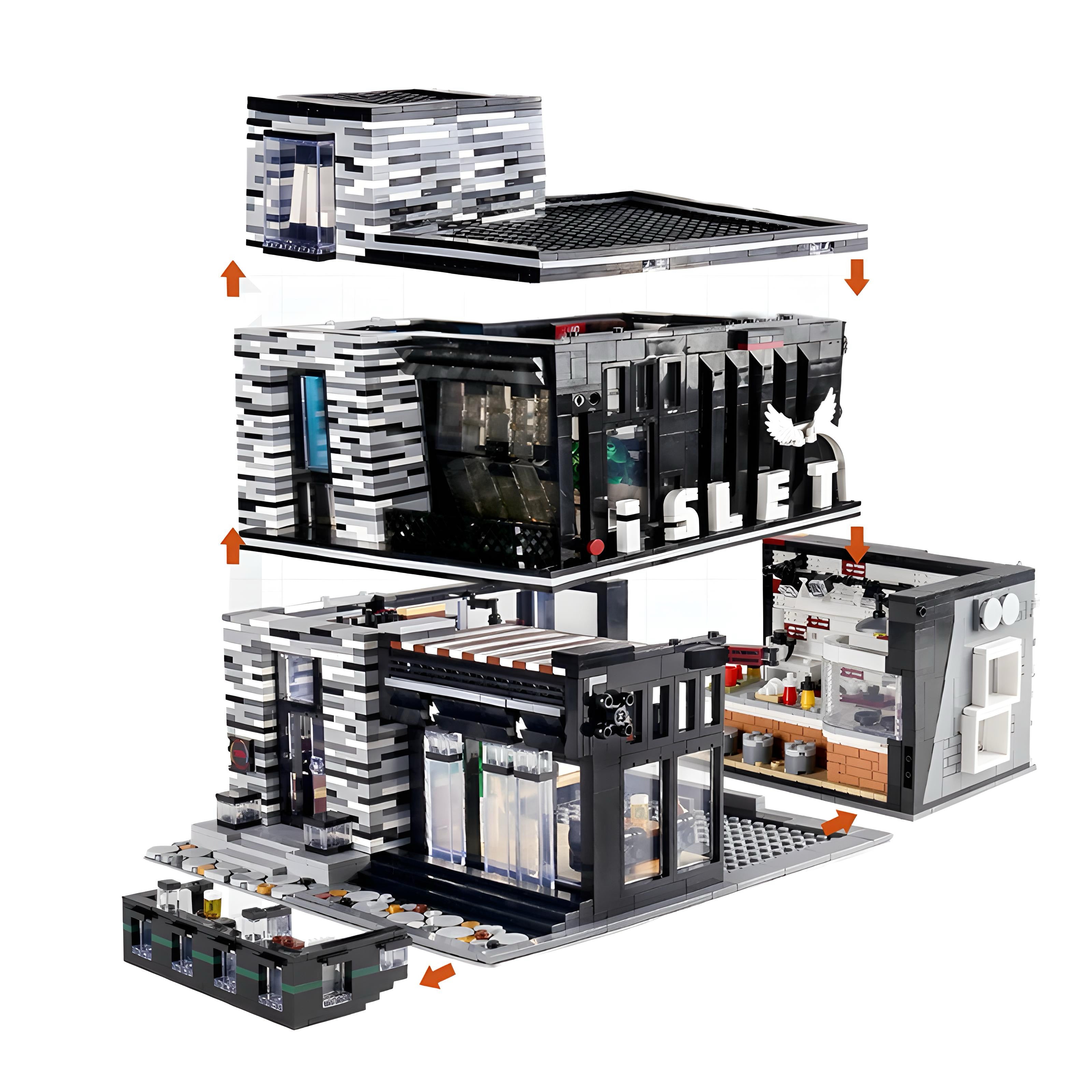 Brick MOC Pub & Restaurant | 4002pcs - Brick Car Merchant