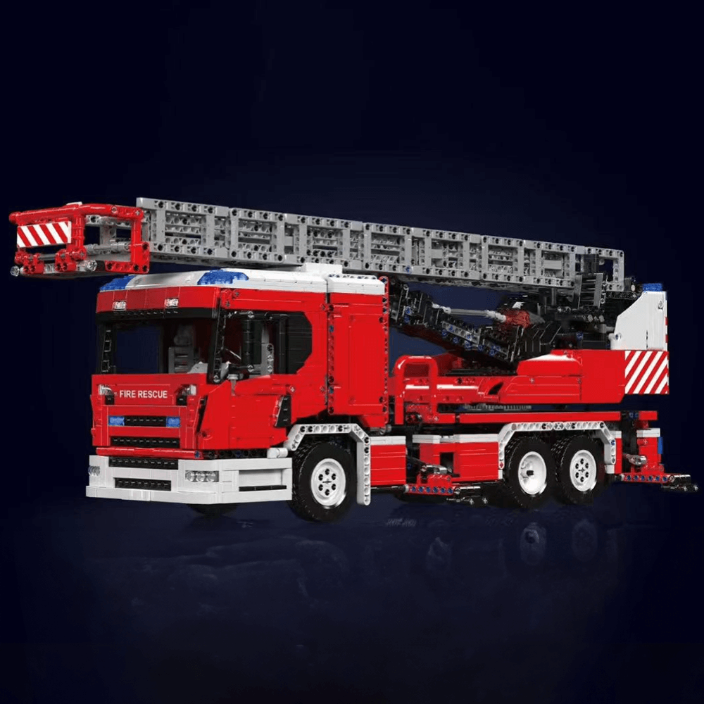 Brick MOC Fire Rescue Ladder Truck | 4885pcs - Brick Car Merchant