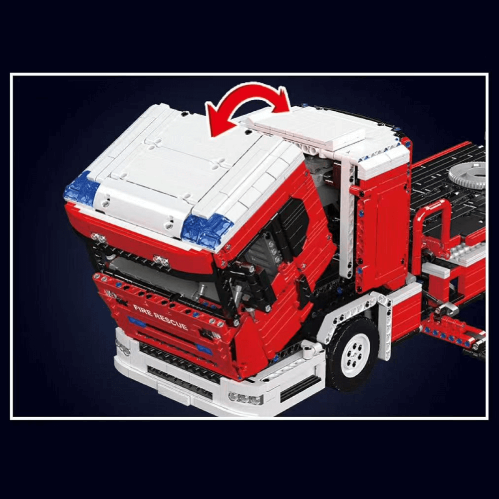 Brick MOC Fire Rescue Ladder Truck | 4885pcs - Brick Car Merchant