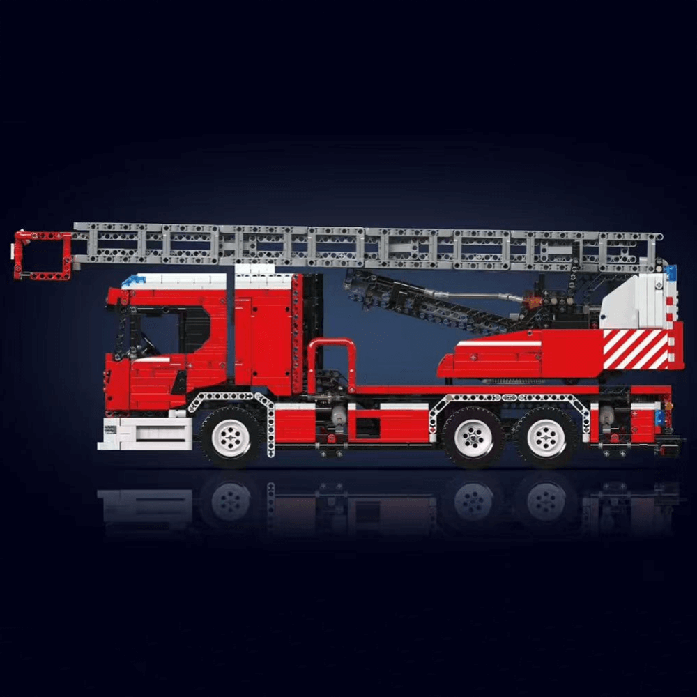 Brick MOC Fire Rescue Ladder Truck | 4885pcs - Brick Car Merchant