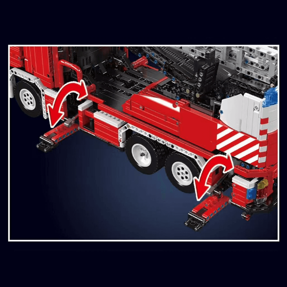 Brick MOC Fire Rescue Ladder Truck | 4885pcs - Brick Car Merchant