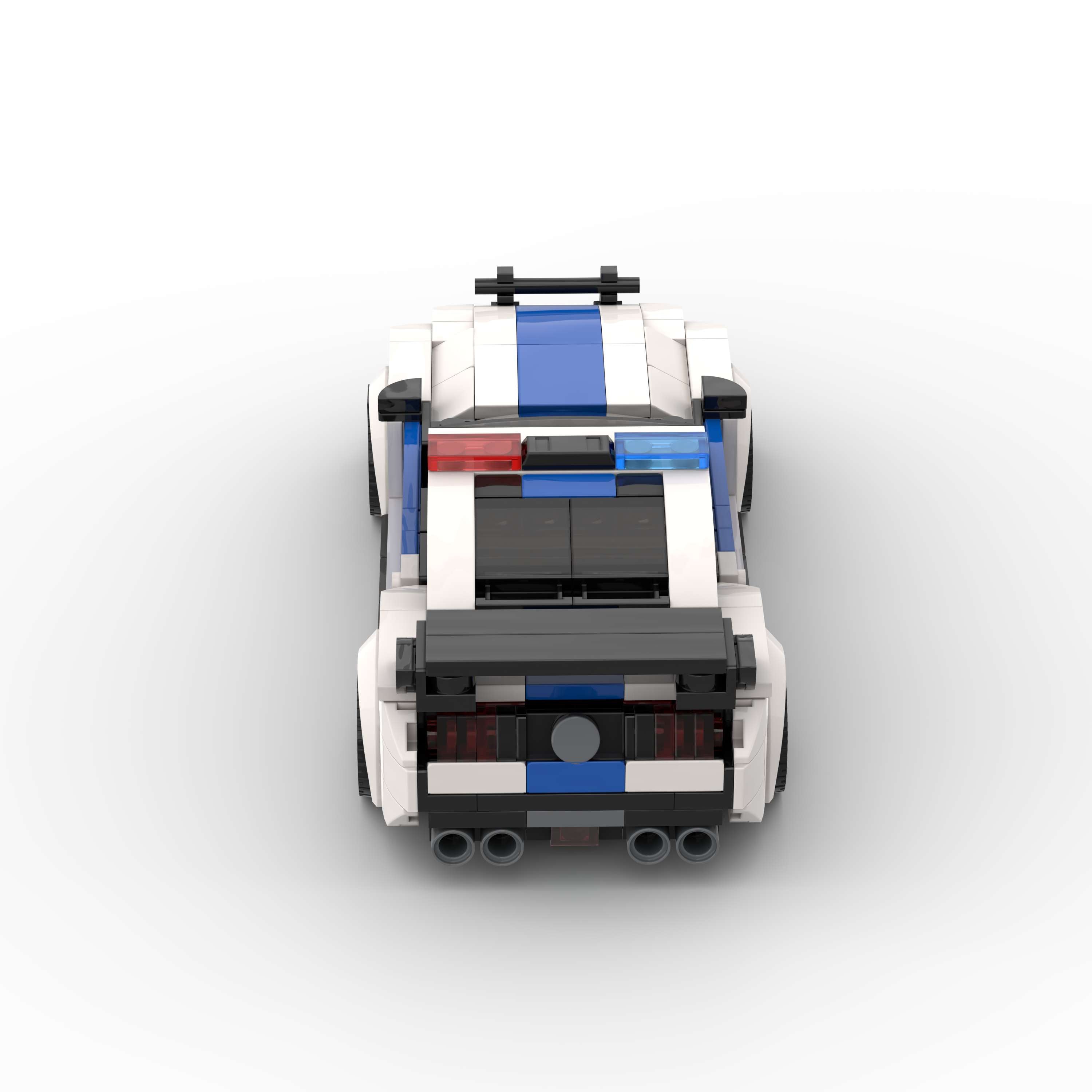 Brick MOC Ford Mustang Shelby GT500 Police - Brick Car Merchant