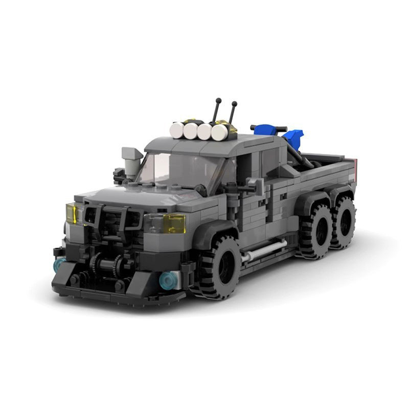 Brick MOC Ford VelociRaptor 6x6 with Mustang GT500 - Brick Car Merchant
