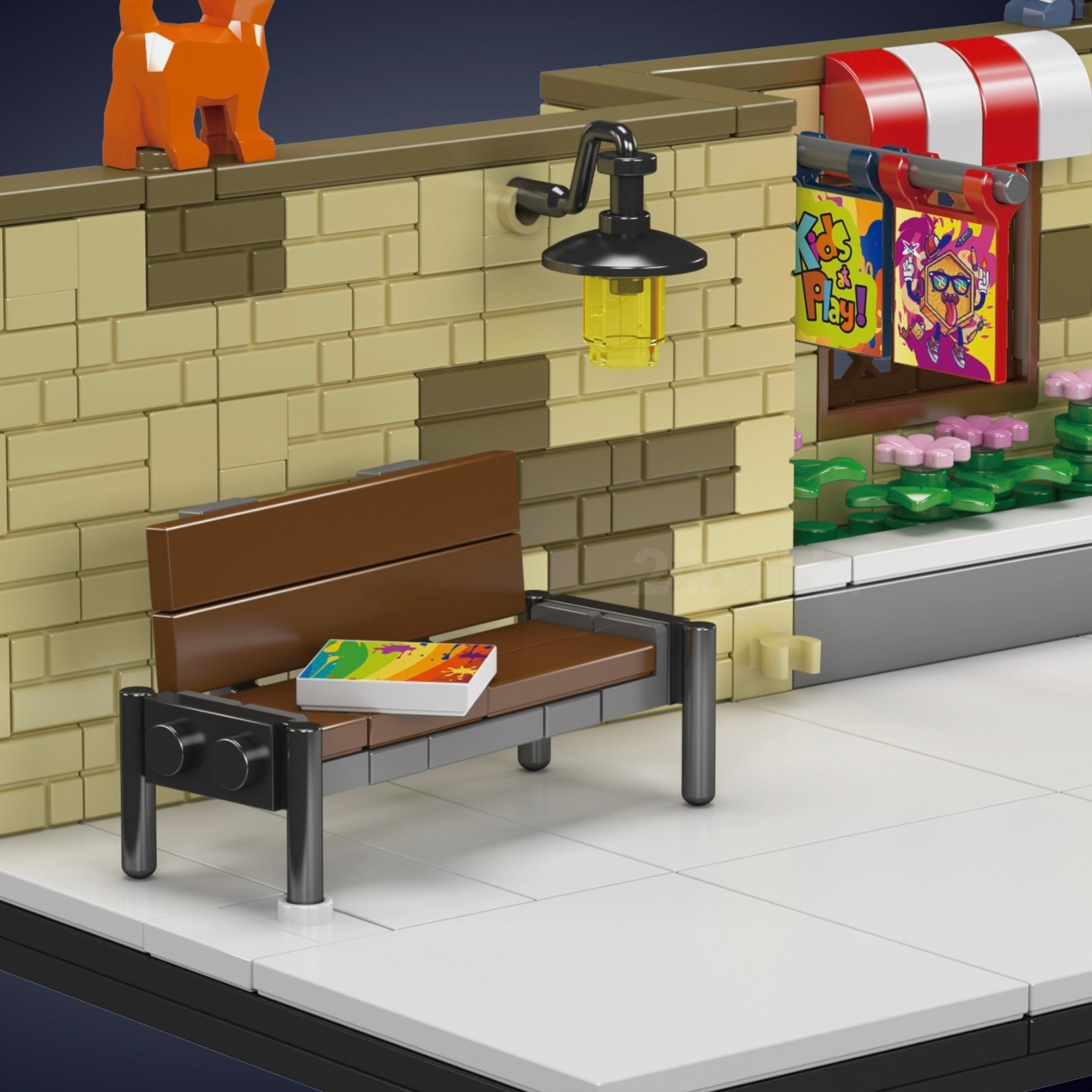 Brick MOC French Hypercar Street Scene | 592pcs - Brick Car Merchant