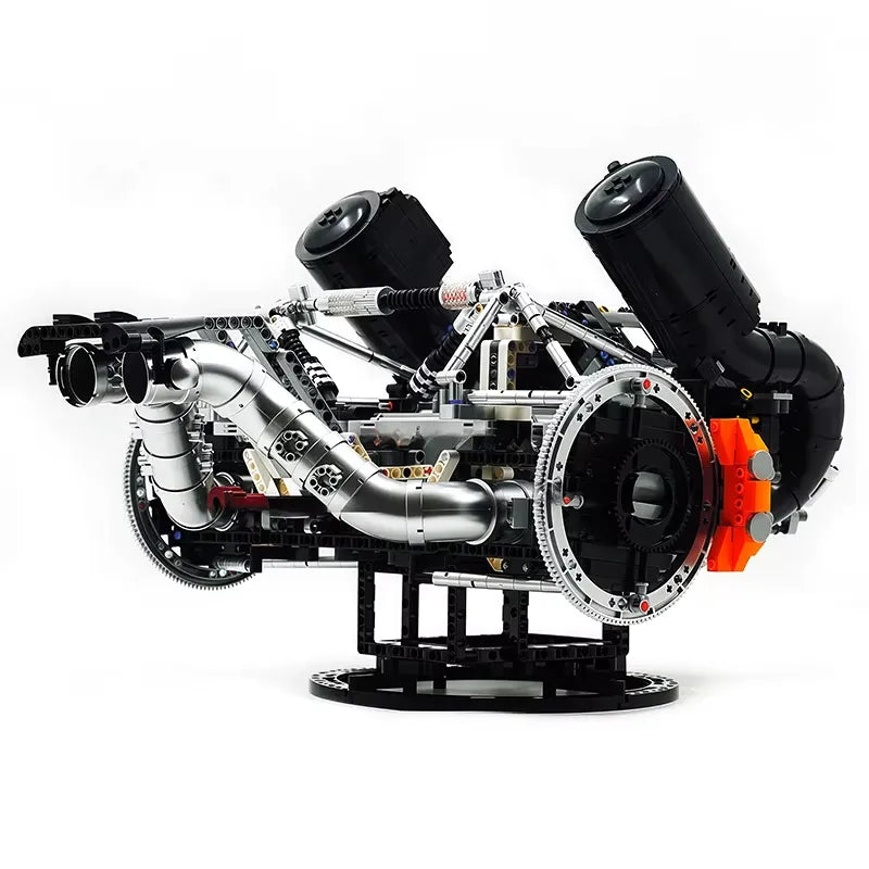 Brick MOC Functional 5L V8 Engine & Powertrain | 3193pcs - Brick Car Merchant