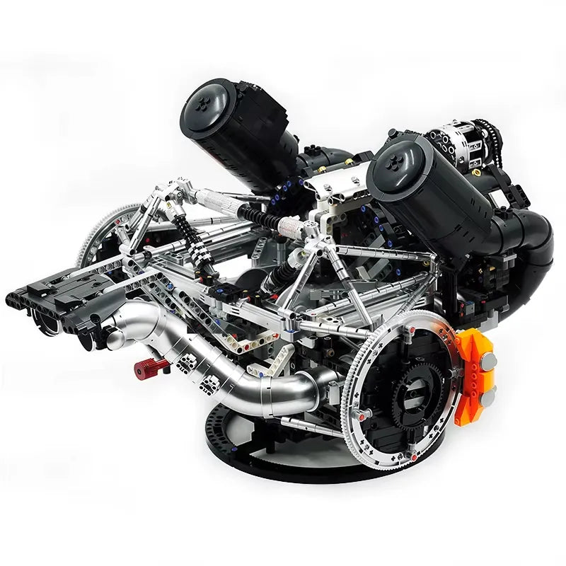 Brick MOC Functional 5L V8 Engine & Powertrain | 3193pcs - Brick Car Merchant